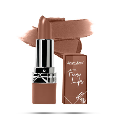 Seven Seas Fiery Lips Matte Lipstick | Long Lasting Matte Lipstick | Intense Matte Finish | Creamy Texture | Highly Pigmented Lipstick - Seven Seas Cosmetics