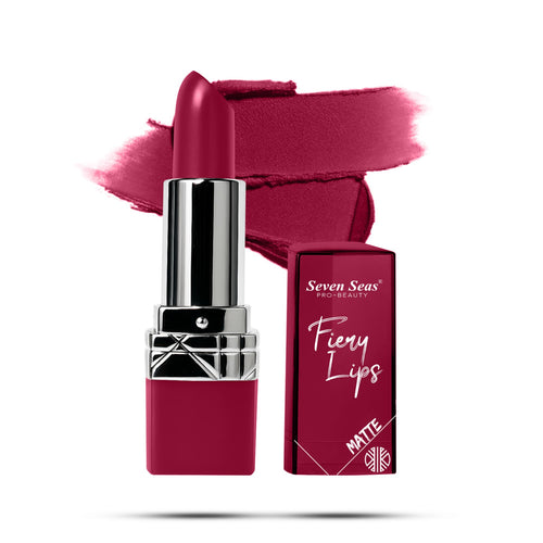 Seven Seas Fiery Lips Matte Lipstick | Long Lasting Matte Lipstick | Intense Matte Finish | Creamy Texture | Highly Pigmented Lipstick