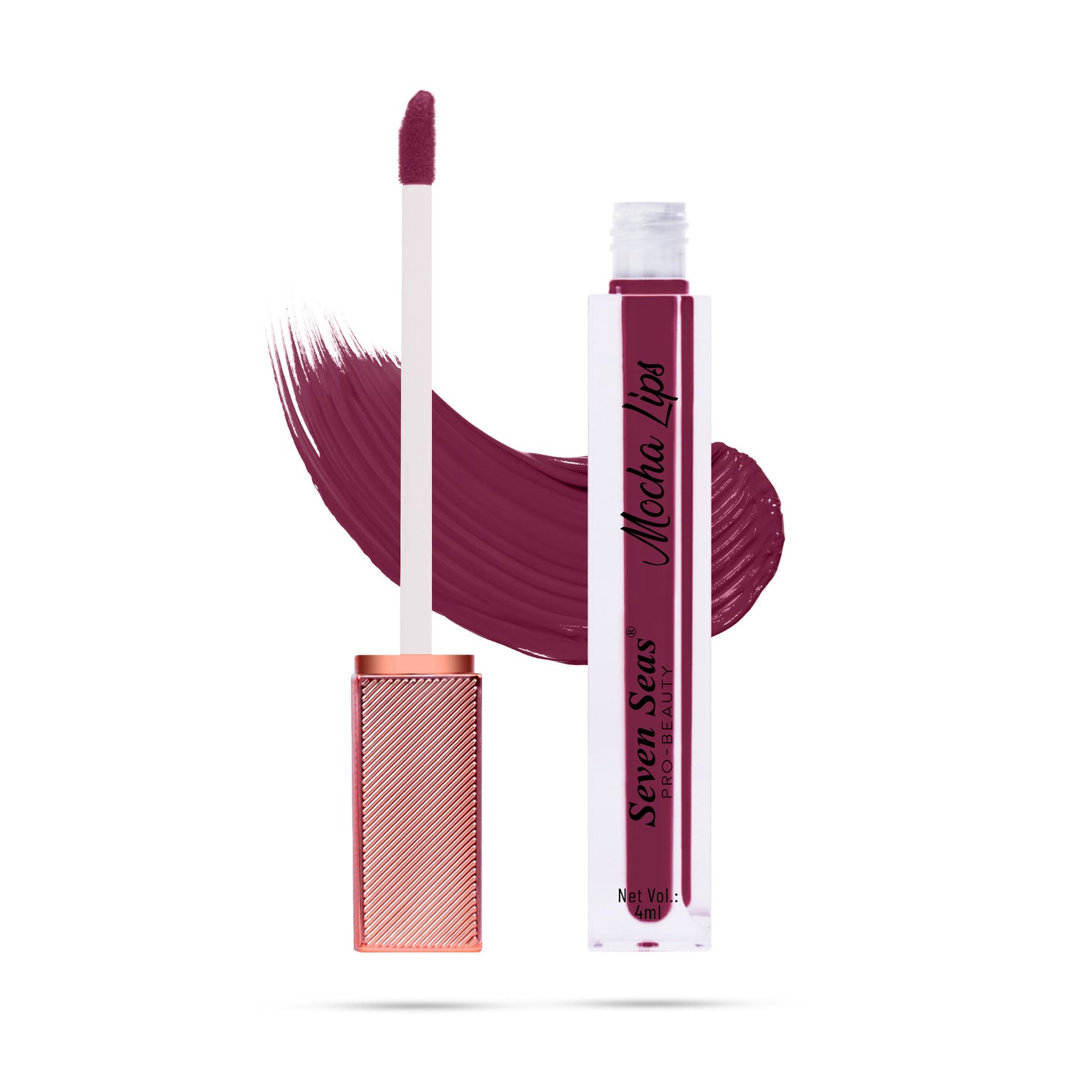 Seven Seas Mocha Lips Matte Liquid Lipstick | Non-Transfer Liquid Lipstick | 12 Hours Long Lasting | Highly Pigmented | Intense Color Payoff | Smudgeproof Liquid Lipstick for Women - Seven Seas Cosmetics