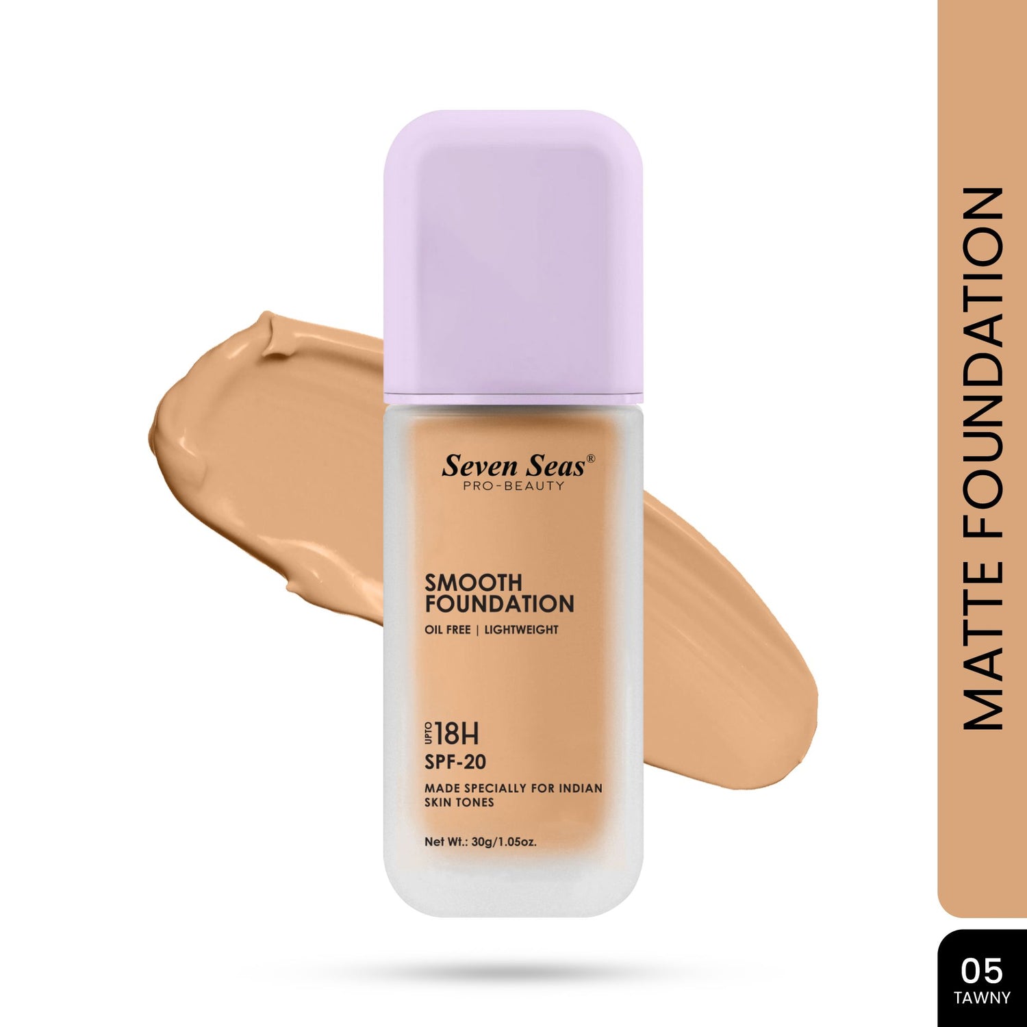 Seven Seas Smooth Foundation | Oil Free | Lightweight | Long Lasting Foundation for Face Makeup | SPF-20 - Seven Seas Cosmetics