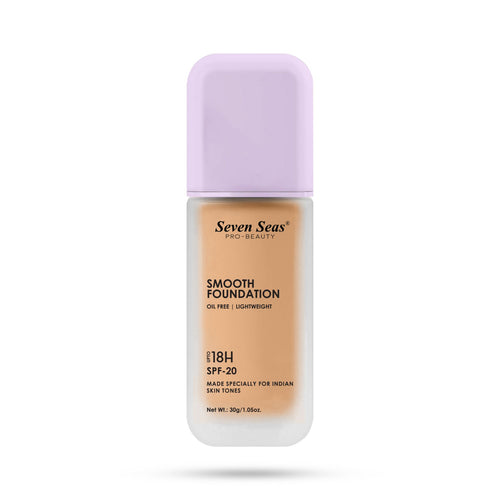 Seven Seas Smooth Foundation | Oil Free | Lightweight | Long Lasting Foundation for Face Makeup | SPF-20