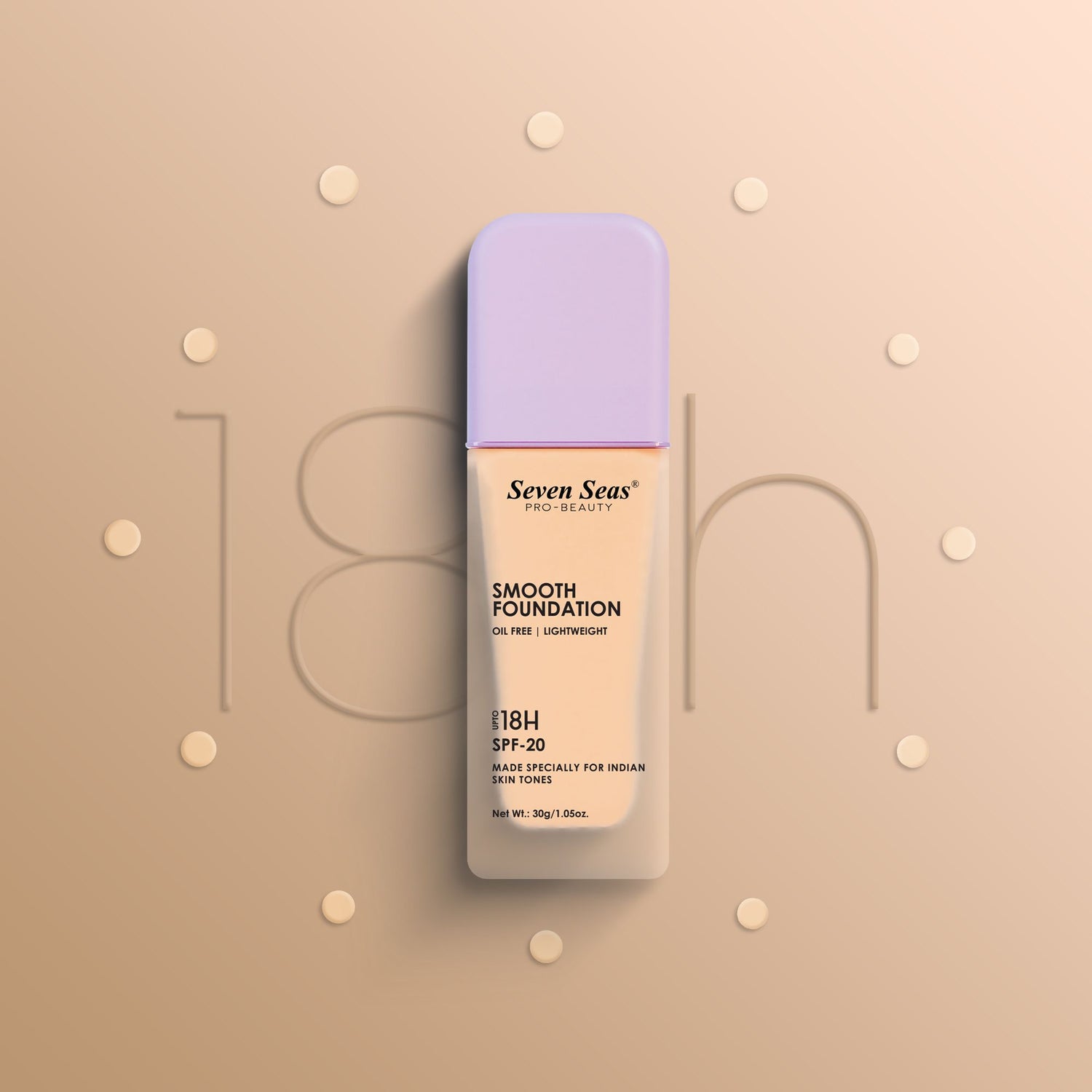 Seven Seas Smooth Foundation | Oil Free | Lightweight | Long Lasting Foundation for Face Makeup | SPF-20 - Seven Seas Cosmetics