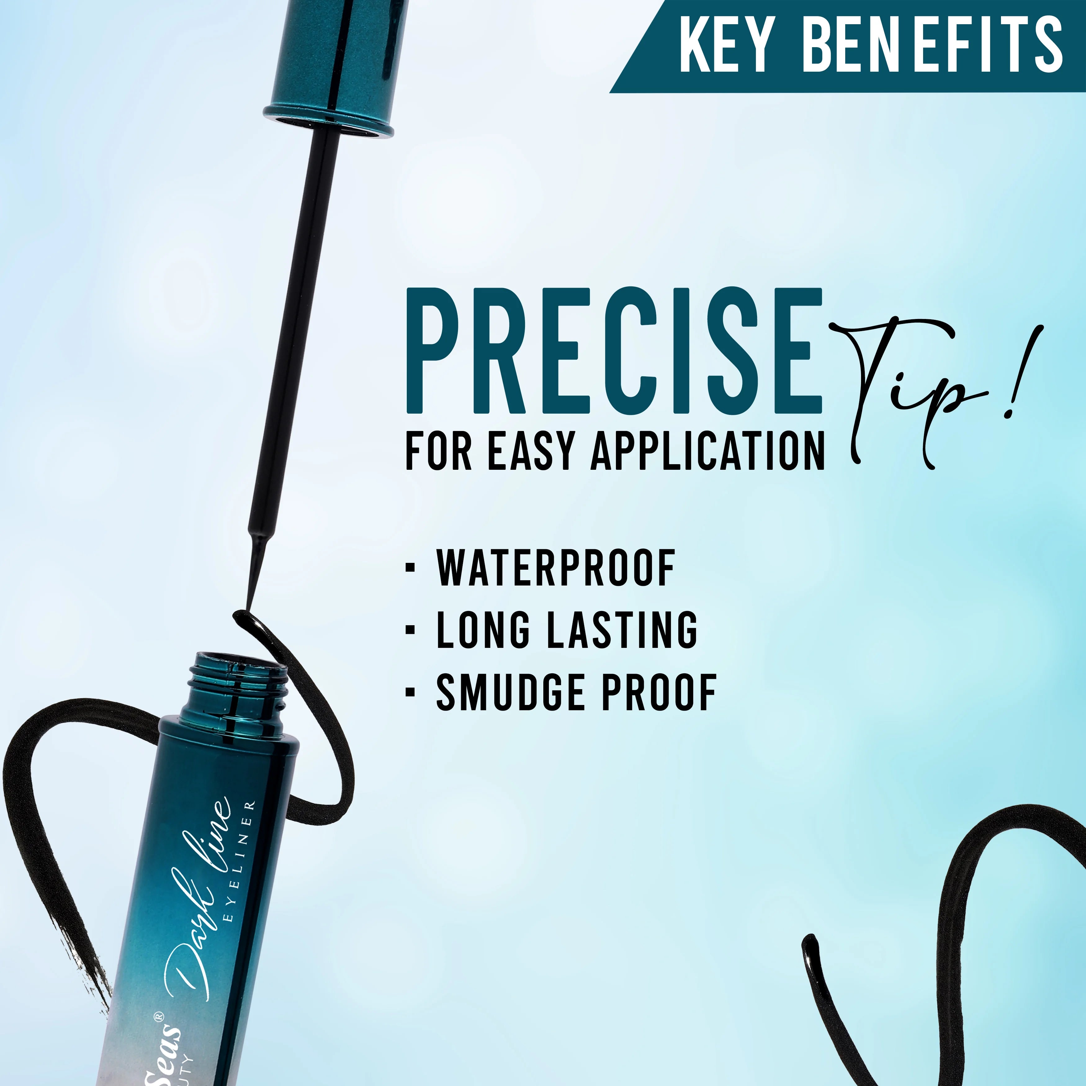 Dark Line Liquid Eyeliner | Long Lasting Waterproof Eye Makeup