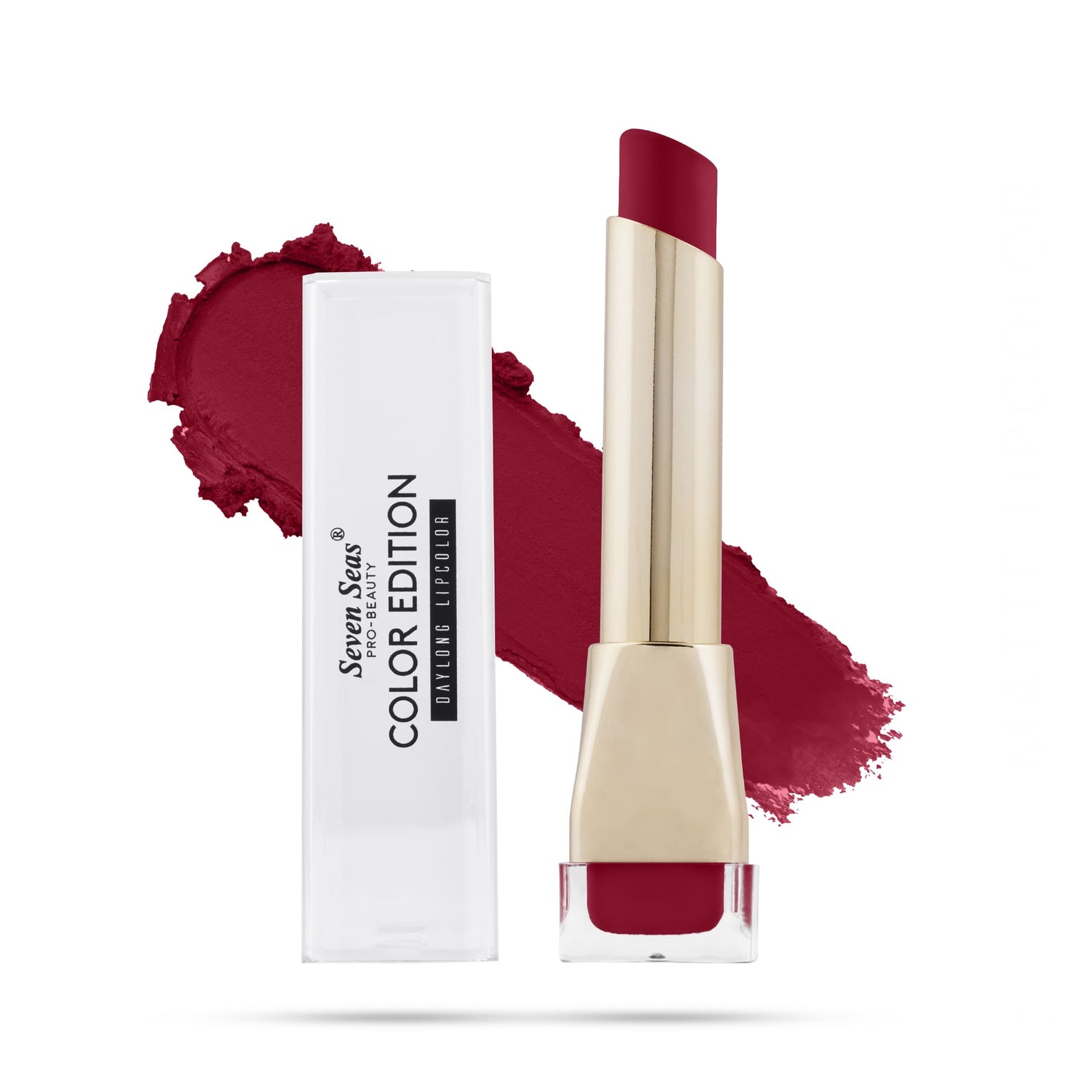 Seven Seas Color Edition Matte Lipstick | Highly Pigmented | Long Lasting | Waterproof | Smudgeproof | Single Coat Application | Lipstick for Women - Seven Seas Cosmetics