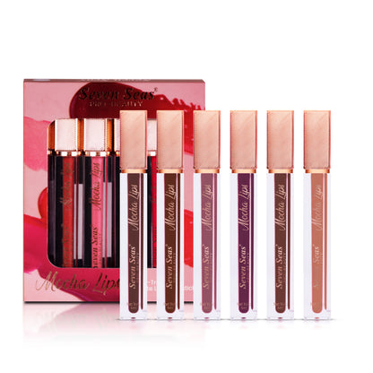 Pack of six Seven Seas Mocha Lips Matte Liquid Lipstick