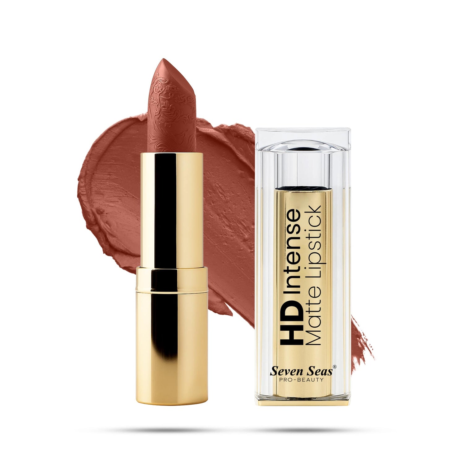 Seven Seas HD Intense Matte Lipstick | Non-Transfer | Lipstick For Women (607-Dark Coffee, 3.5G) - Seven Seas Cosmetics