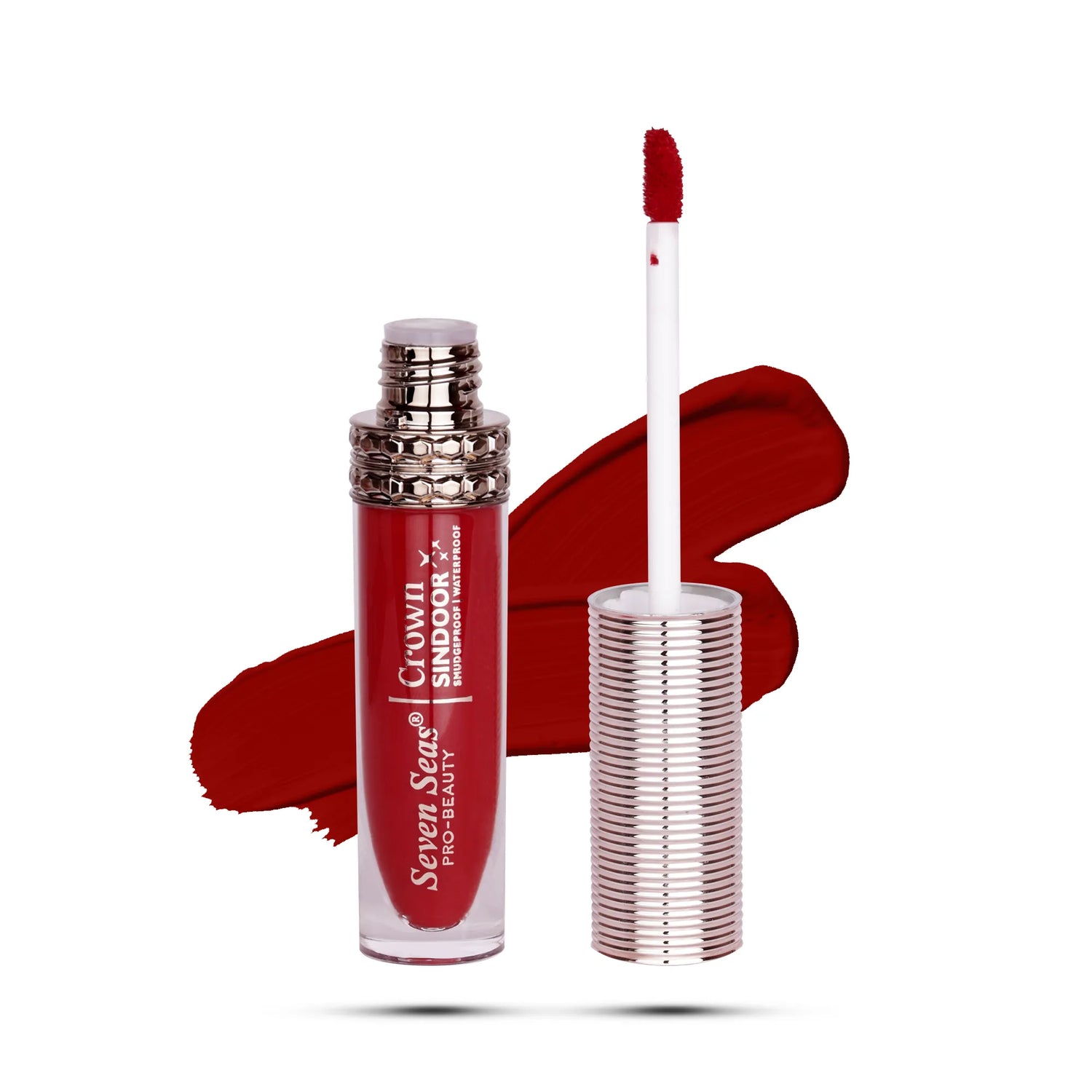 Red lip gloss with applicator on a white background buy beauty products online at best price in india