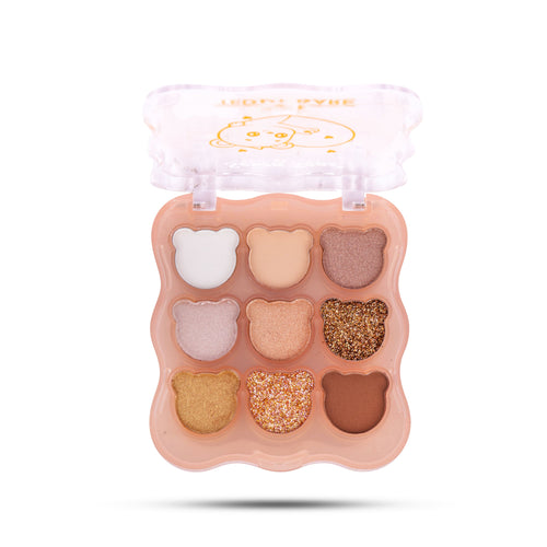Seven Seas Teddy Bare 9 Colors Eyeshadow Palette | Shimmer & Matte Finish Highly Pigmented Eyeshadow Palette | 9 Shades | Easy To Blend Eyeshadow