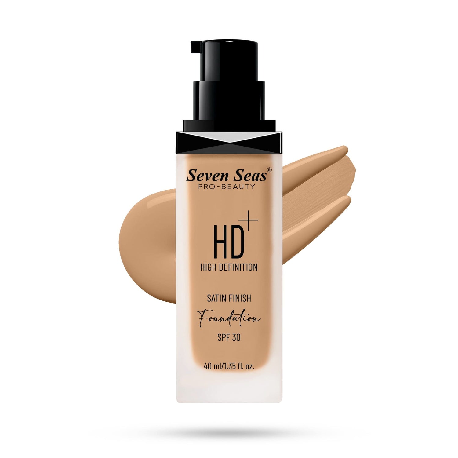 Seven Seas HD High Definition Foundation, SPF 30, Satin Finish, Oil Free and Long lasting Liquid Foundation for Women - Seven Seas Cosmetics