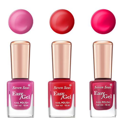 Easy Gel Nail Polish Combo of 3 red