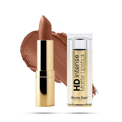 Seven Seas HD Intense Matte Lipstick | Non-Transfer | Lipstick For Women (607-Dark Coffee, 3.5G) - Seven Seas Cosmetics
