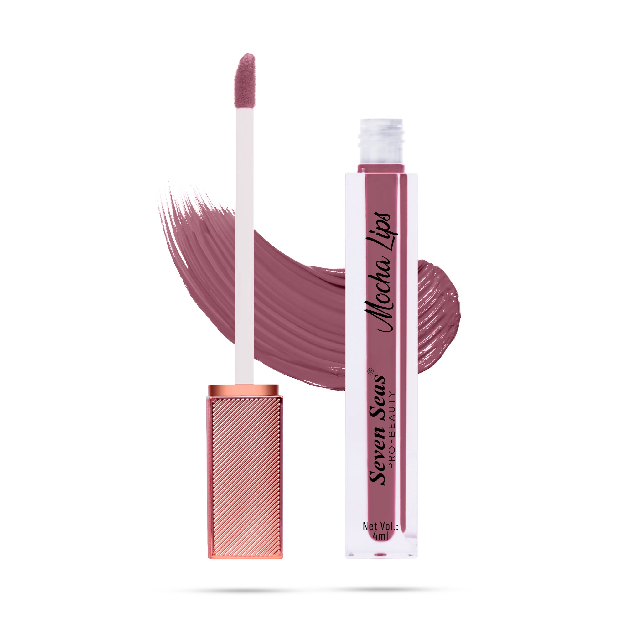 Seven Seas Mocha Lips Matte Liquid Lipstick | Non-Transfer Liquid Lipstick | 12 Hours Long Lasting | Highly Pigmented | Intense Color Payoff | Smudgeproof Liquid Lipstick for Women - Seven Seas Cosmetics