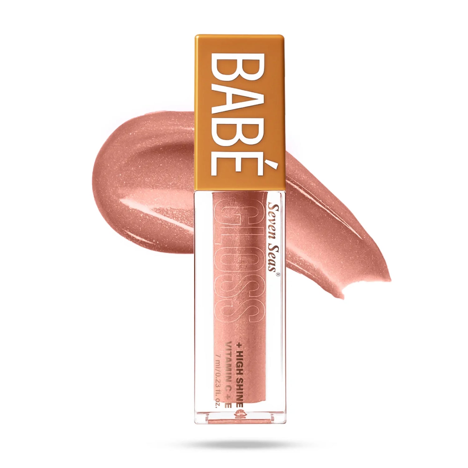 lip gloss c Vitamin C+E Lune+Aster cushiony color with a high Spiral Shell Glazed Lip Gloss