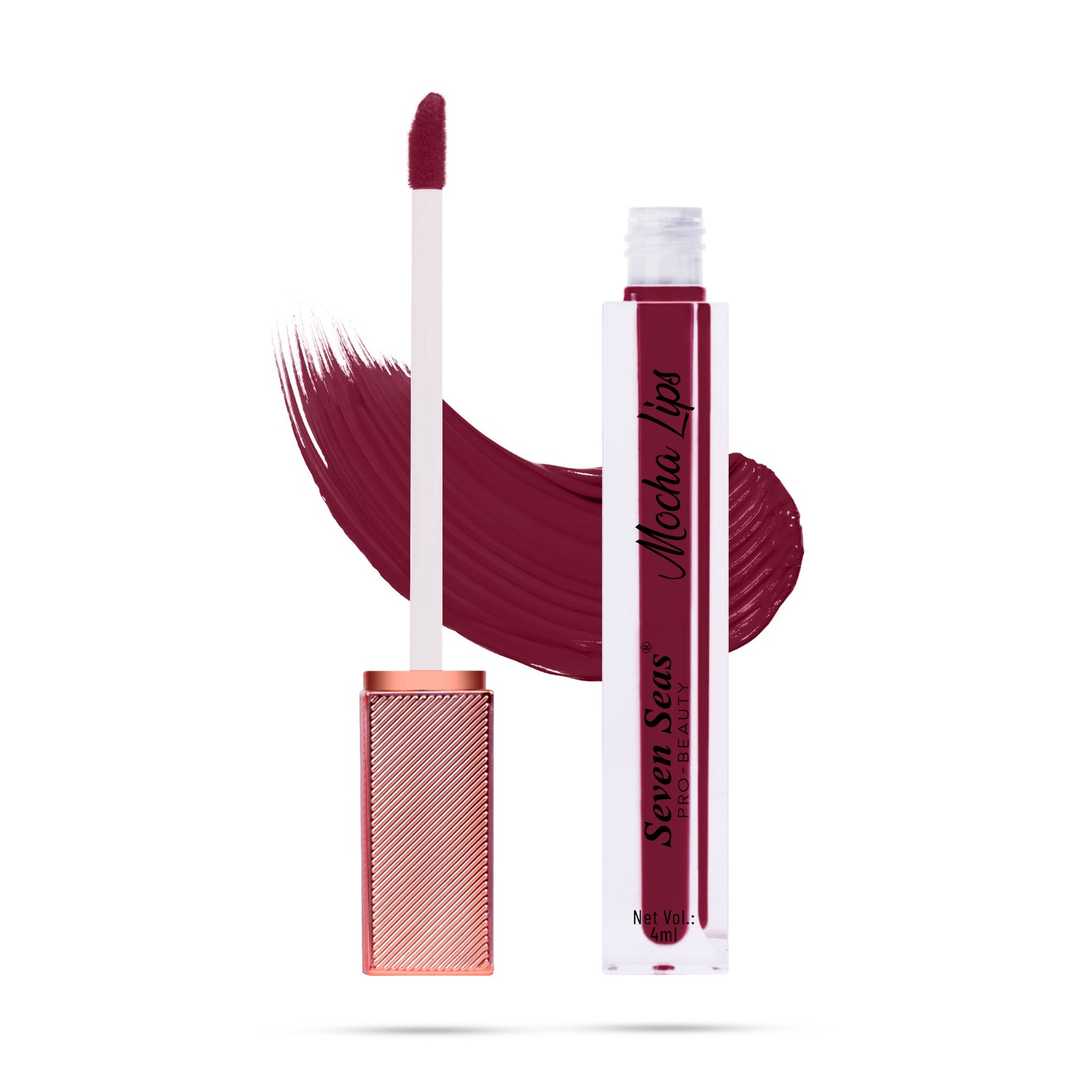 Seven Seas Mocha Lips Matte Liquid Lipstick | Non-Transfer Liquid Lipstick | 12 Hours Long Lasting | Highly Pigmented | Intense Color Payoff | Smudgeproof Liquid Lipstick for Women - Seven Seas Cosmetics