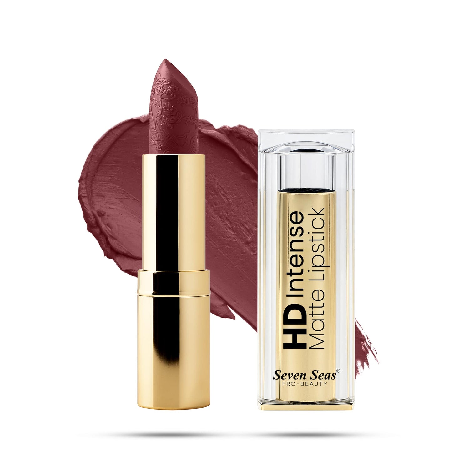 Seven Seas HD Intense Matte Lipstick | Non-Transfer | Lipstick For Women (607-Dark Coffee, 3.5G) - Seven Seas Cosmetics