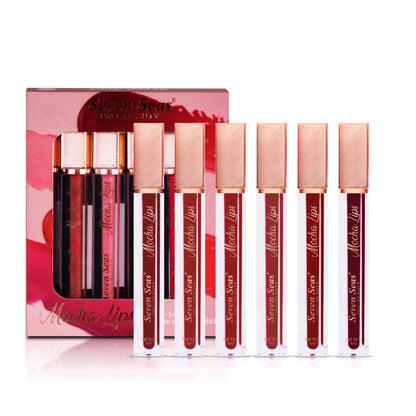 Pack of six Seven Seas Mocha Lips Matte Liquid Lipstick
