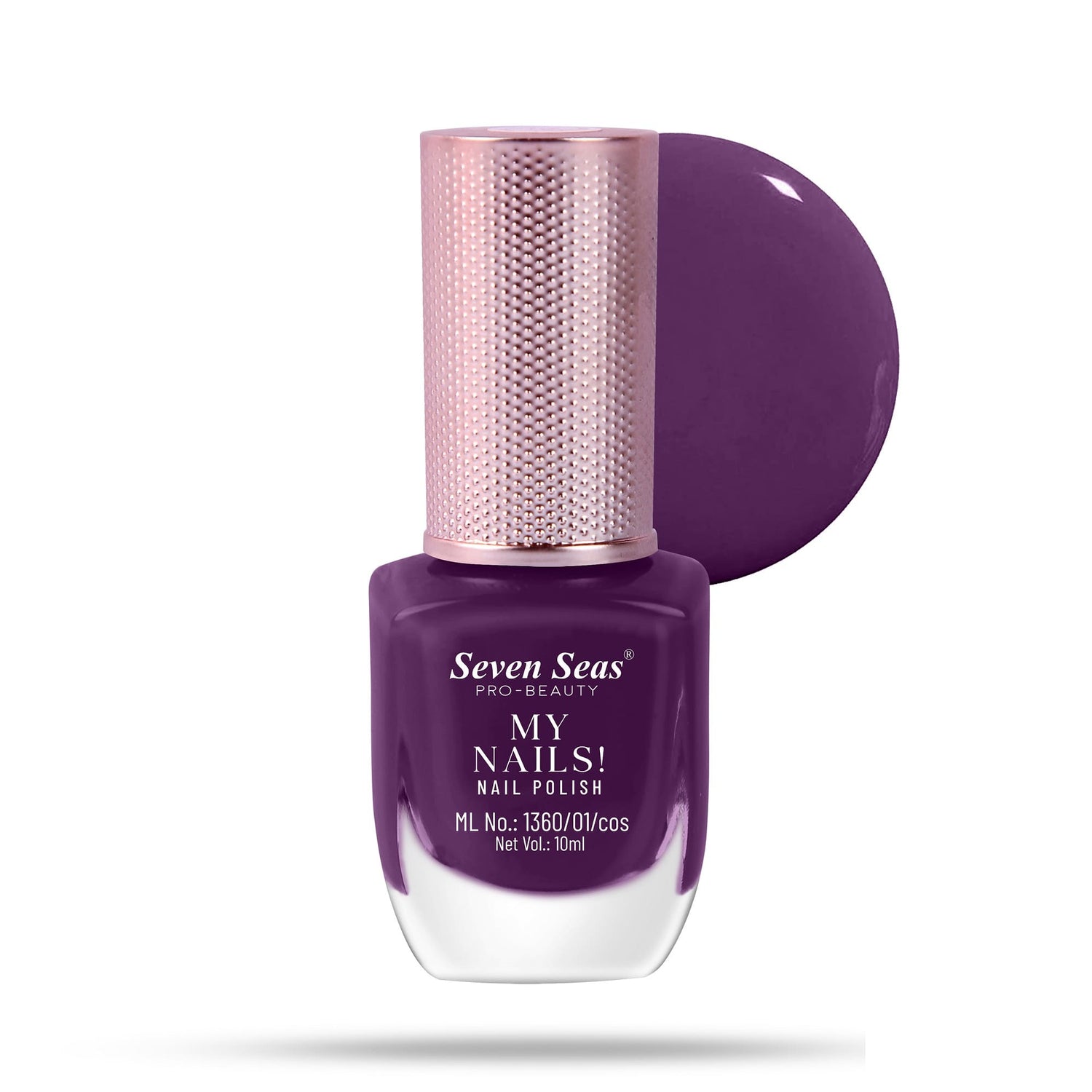 Seven Seas My Nails Nail Polish, High Colour Pay Off, Long Lasting, Quick Drying, Chip Resistant, Non-Staining, 10ml - Seven Seas Cosmetics