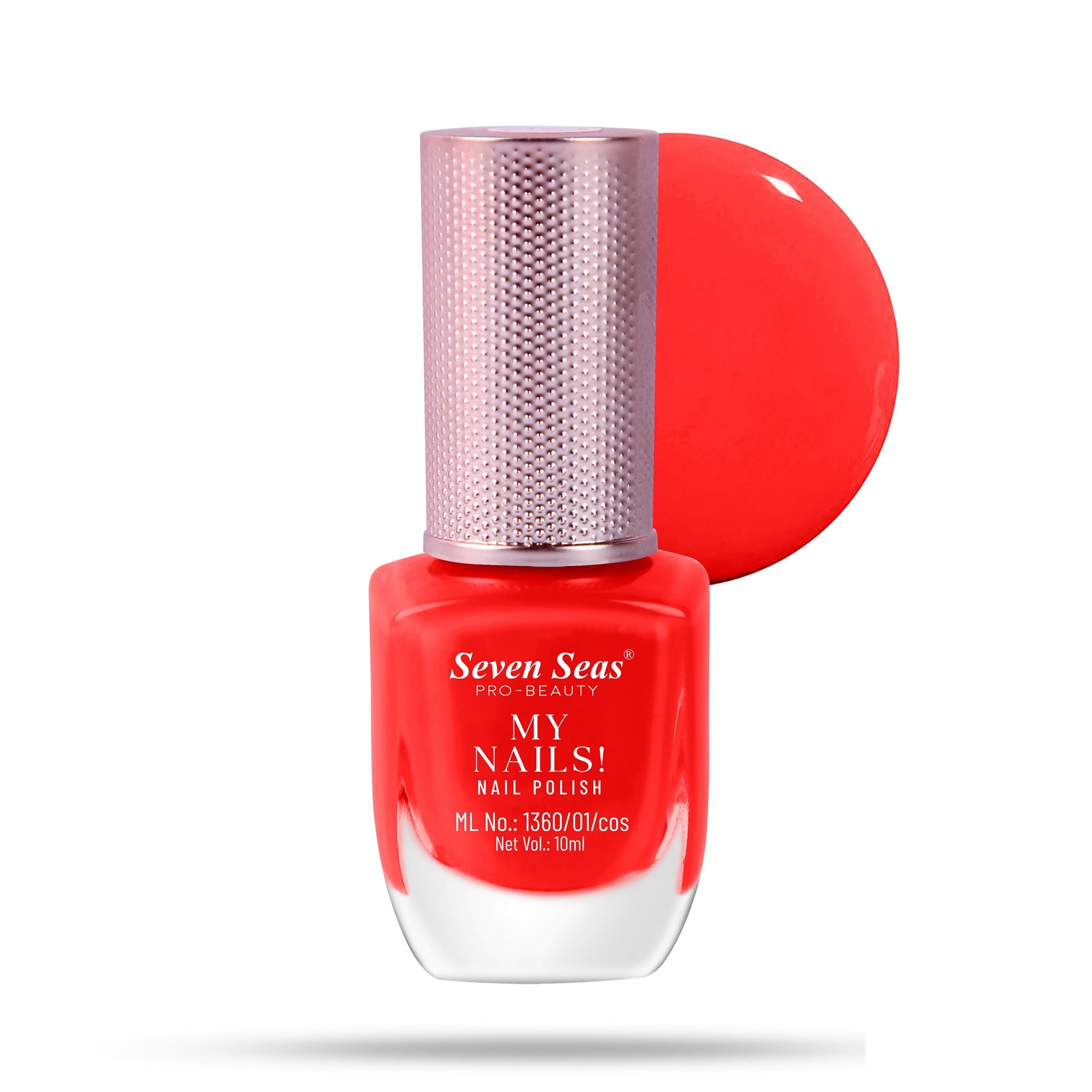 Seven Seas My Nails Nail Polish, High Colour Pay Off, Long Lasting, Quick Drying, Chip Resistant, Non-Staining, 10ml - Seven Seas Cosmetics