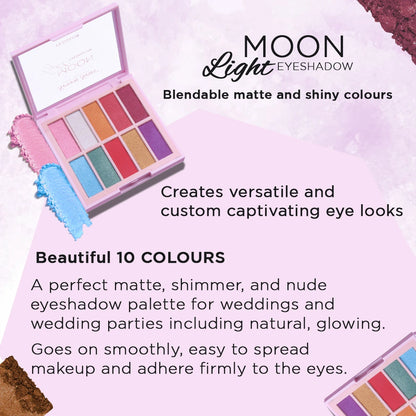 Moon Light Eyeshadow Palette | 10 Shades Matte to Shimmer