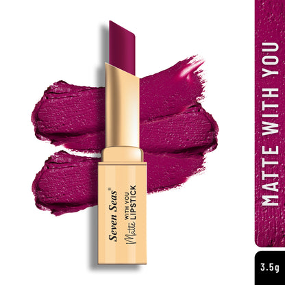 Seven Seas Matte With You Lipstick | Non Transfer Matte Lipstick for Women