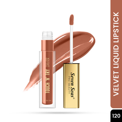 Seven Seas Touch N Try Velvet Liquid Lipstick | Non Transfer | Matte Finish