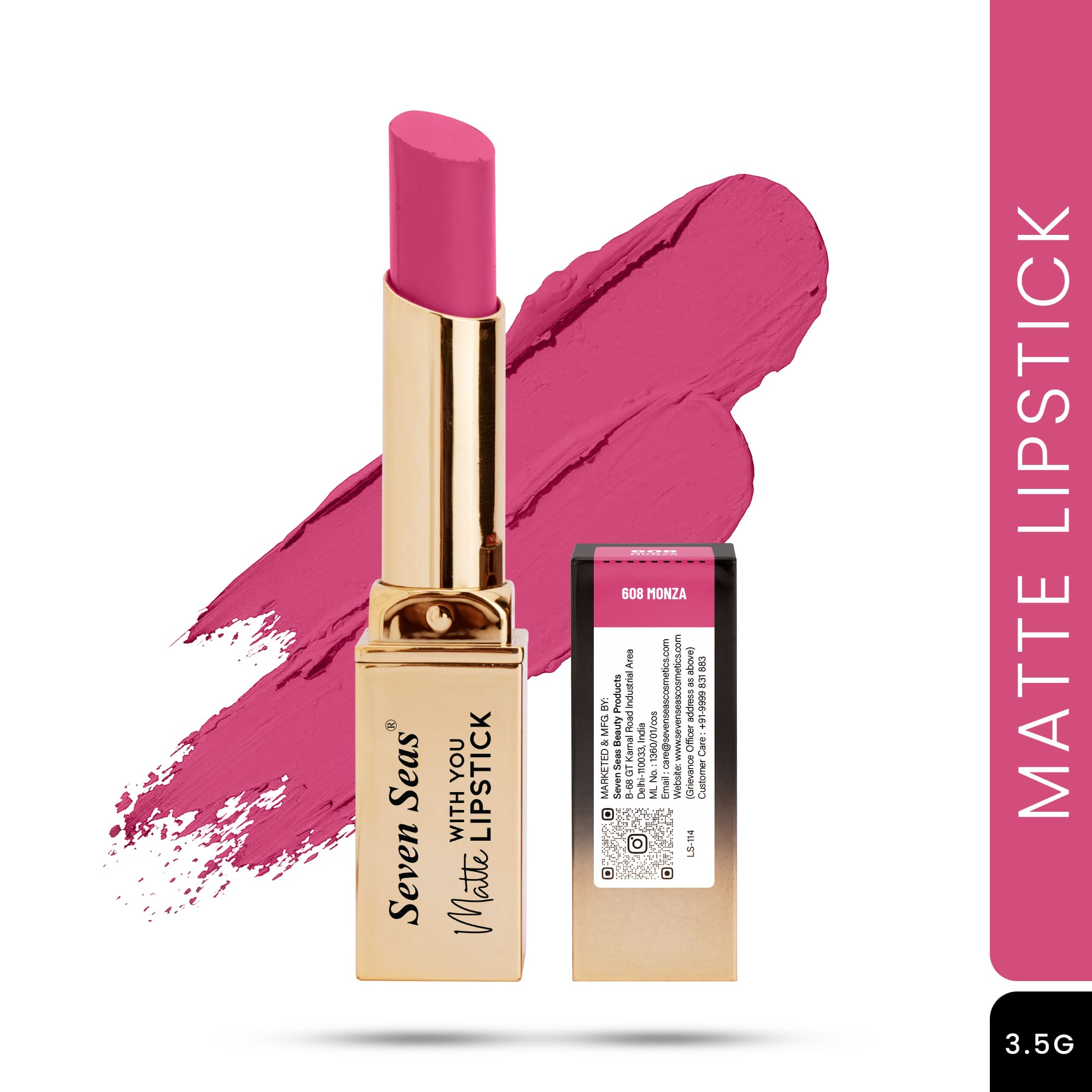 Seven Seas Matte With You Lipstick - Seven Seas Cosmetics