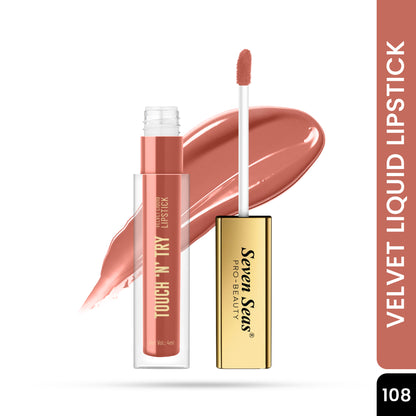 Seven Seas Touch N Try Velvet Liquid Lipstick | Non Transfer | Matte Finish