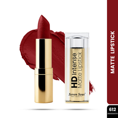Seven Seas HD Intense Matte Lipstick | Non-Transfer | Lipstick For Women (607-Dark Coffee, 3.5G) - Seven Seas Cosmetics