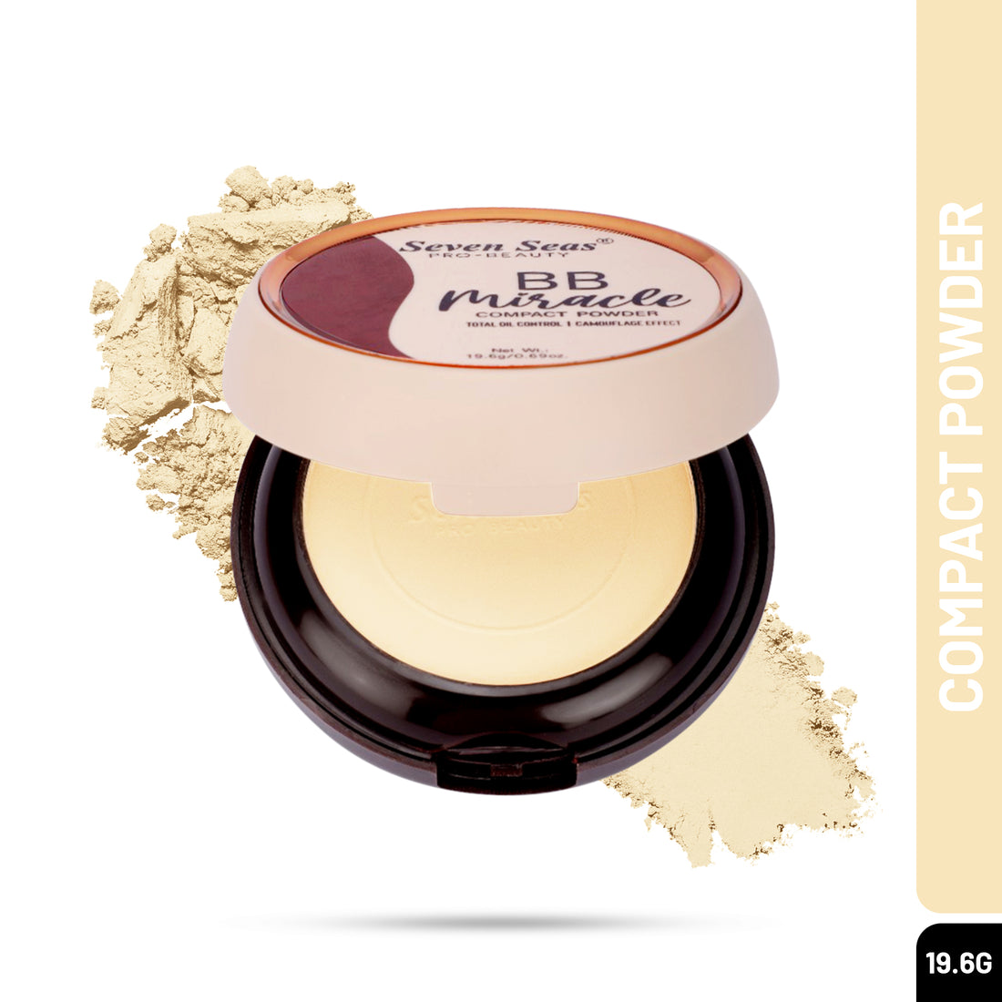 Seven Seas BB Miracle Compact Powder 2 in 1 Brightness Compact - Seven Seas Cosmetics