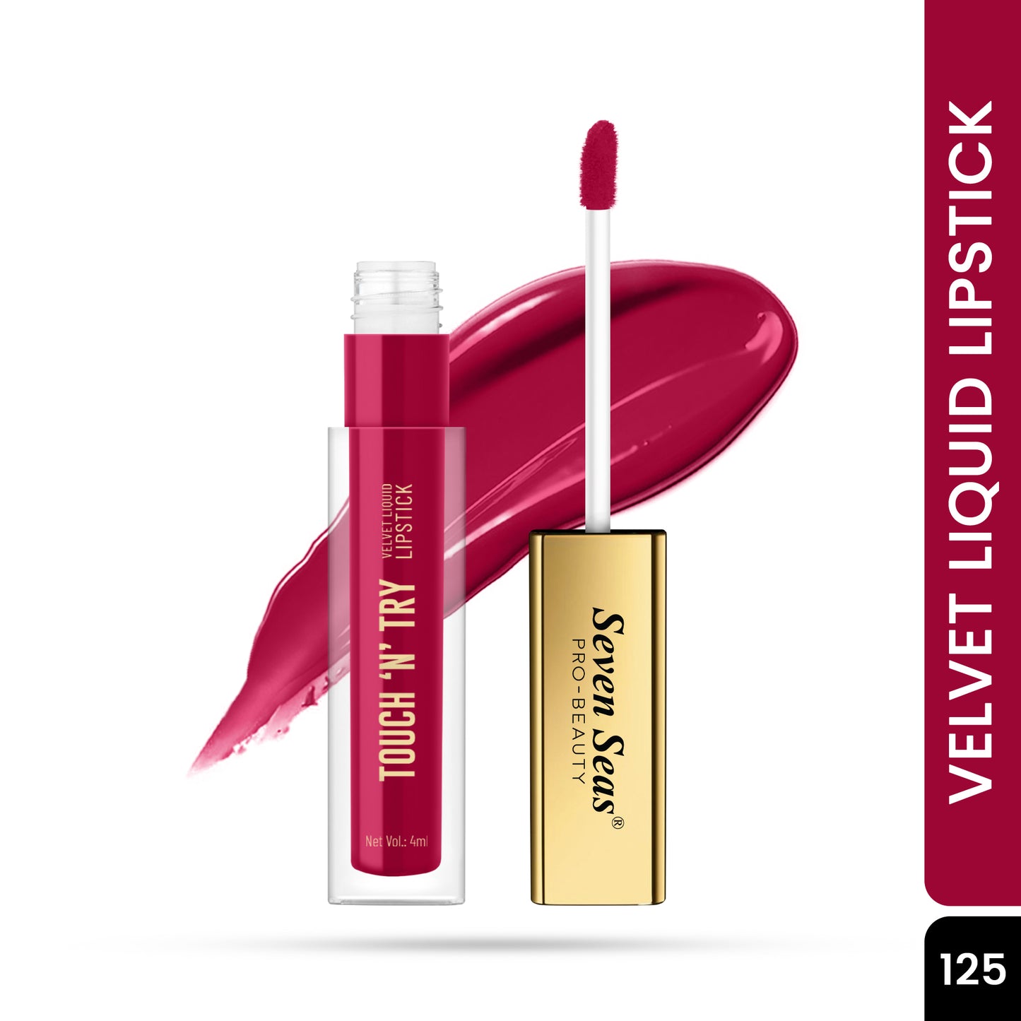 Seven Seas Touch N Try Velvet Liquid Lipstick | Non Transfer | Matte Finish