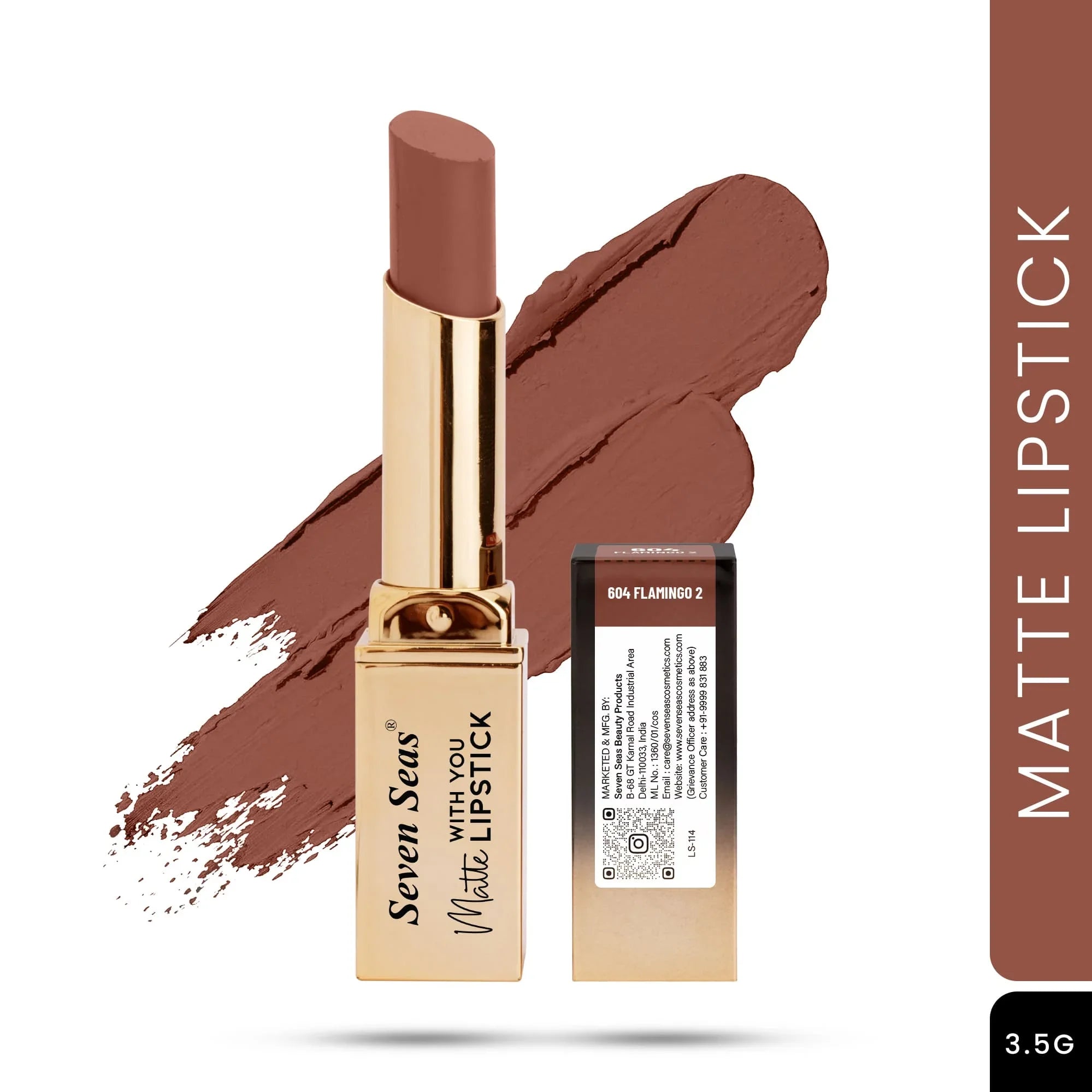 Seven Seas Matte With You Lipstick - Seven Seas Cosmetics