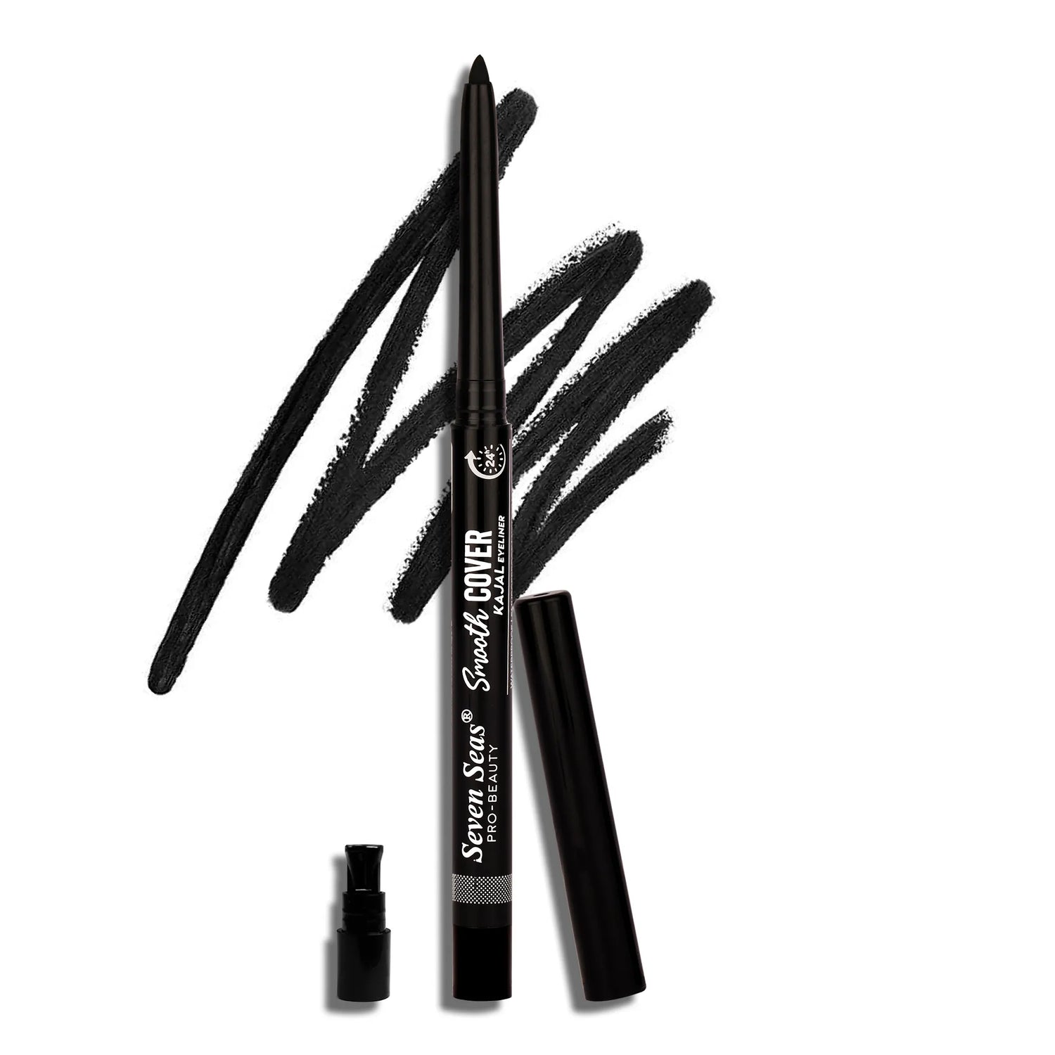 Jet Black Smooth Cover Kajal