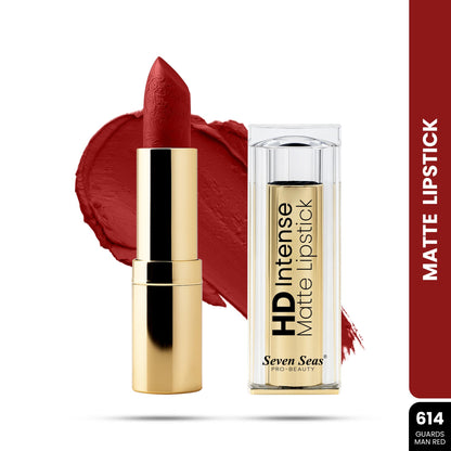 Seven Seas HD Intense Matte Lipstick | Non-Transfer | Lipstick For Women (607-Dark Coffee, 3.5G) - Seven Seas Cosmetics