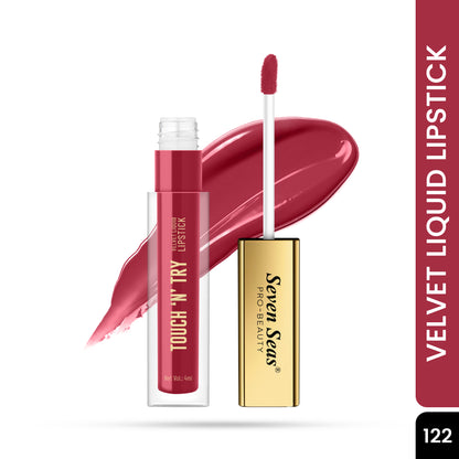 Seven Seas Touch N Try Velvet Liquid Lipstick | Non Transfer | Matte Finish