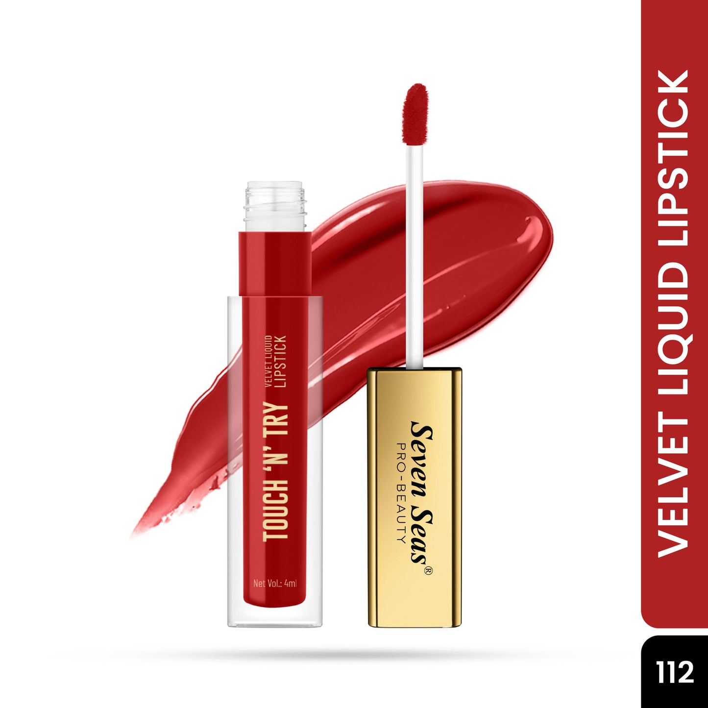 Seven Seas Touch N Try Velvet Liquid Lipstick | Non Transfer | Matte Finish