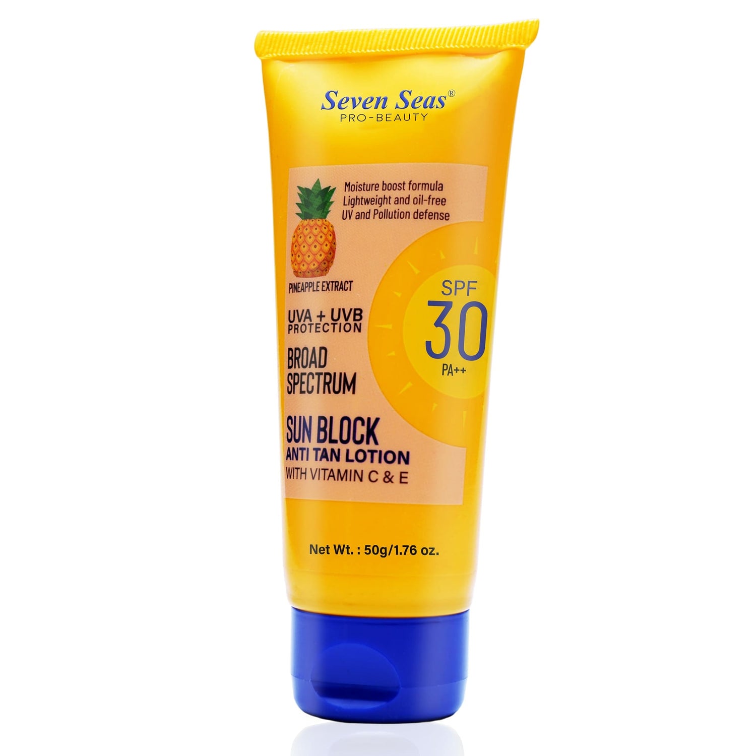 Seven Seas Sun Block Anti Tan Lotion With Vitamin C &amp; E - Seven Seas Cosmetics