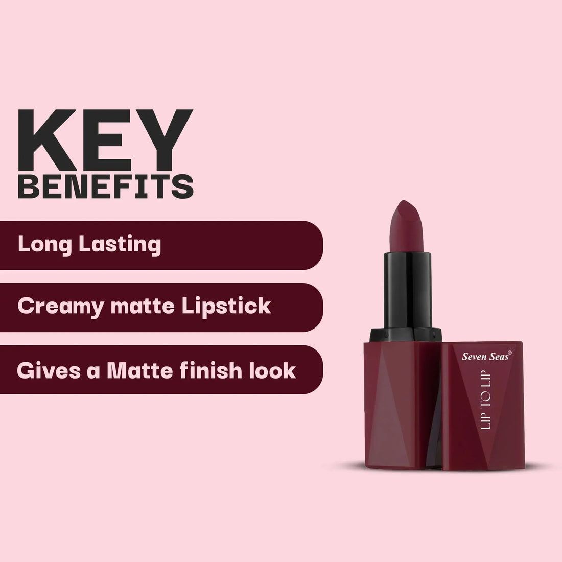 Lip To Lip Matte Lipstick - Seven Seas Cosmetics