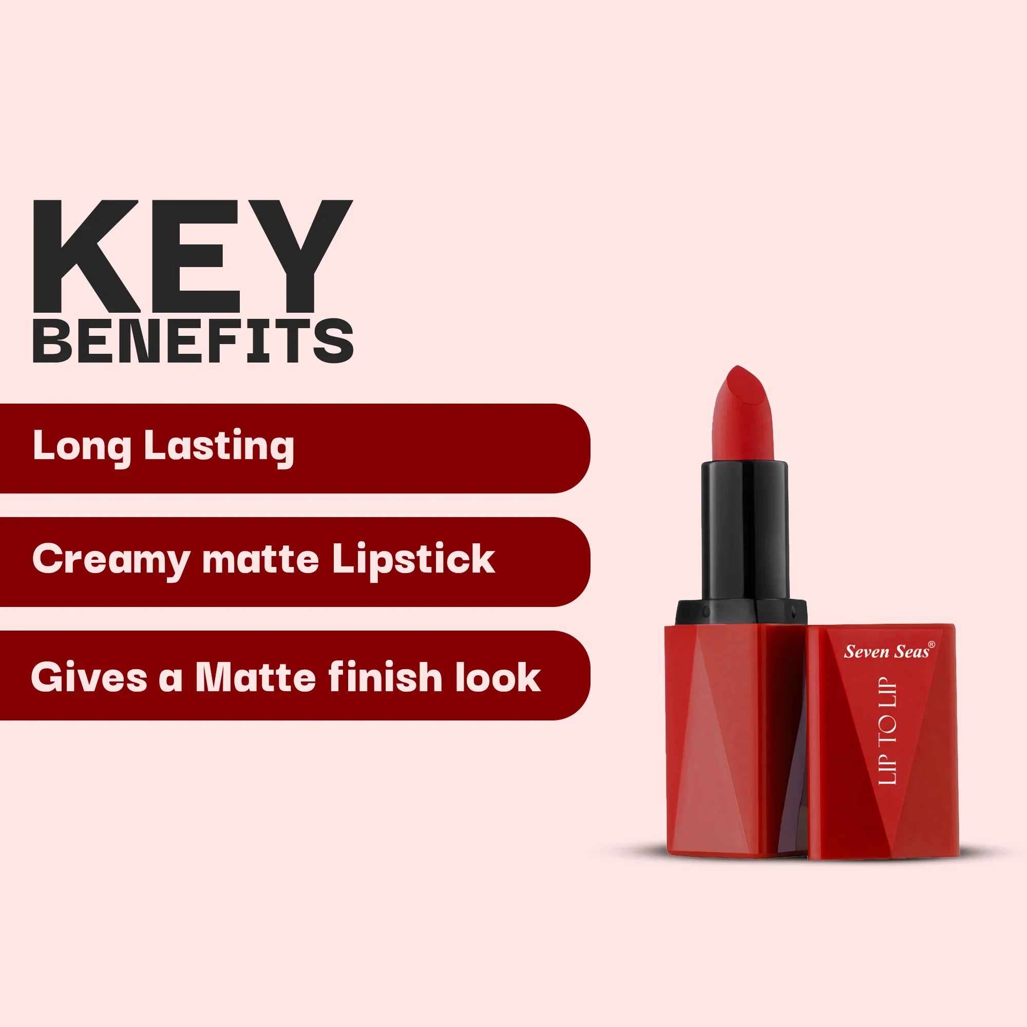 Lip To Lip Matte Lipstick - Seven Seas Cosmetics