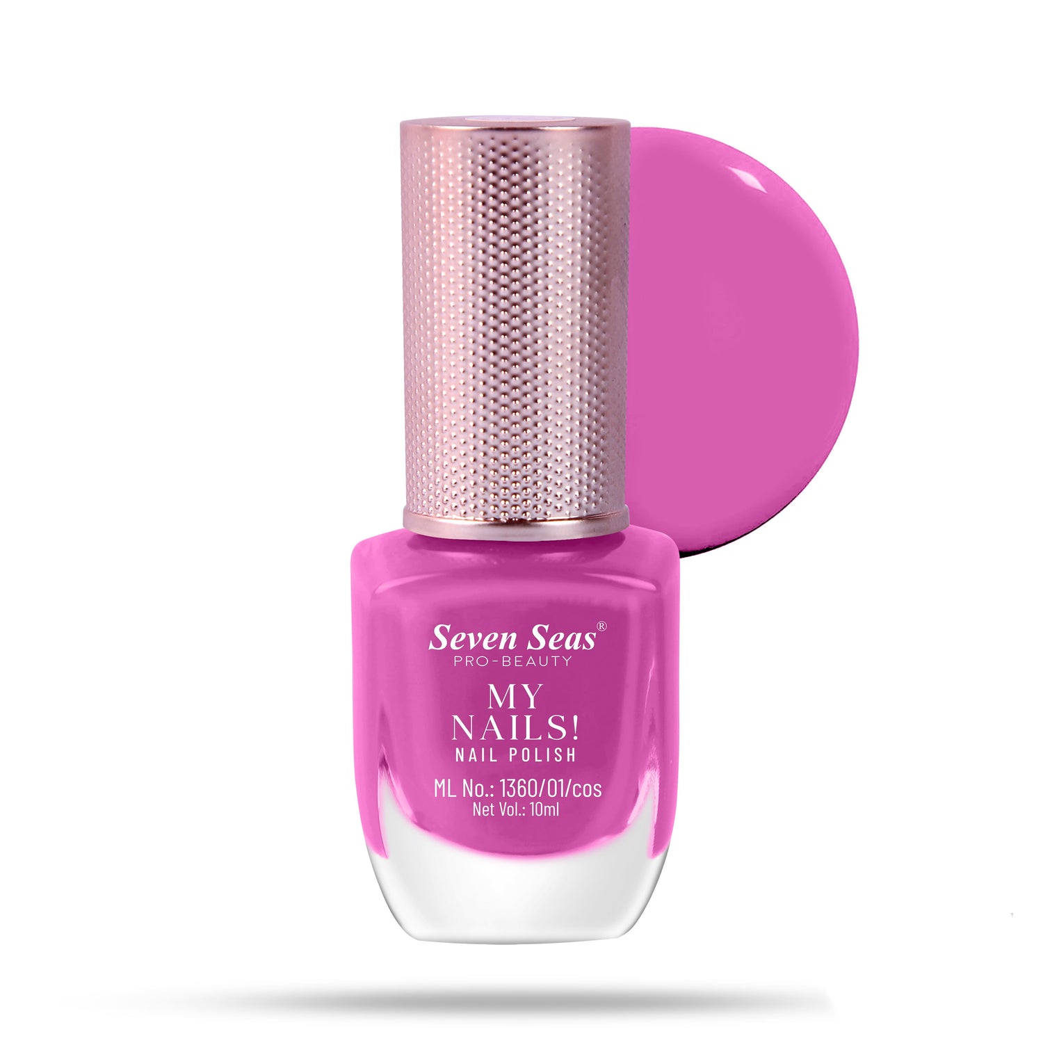 Seven Seas My Nails Nail Polish, High Colour Pay Off, Long Lasting, Quick Drying, Chip Resistant, Non-Staining, 10ml - Seven Seas Cosmetics