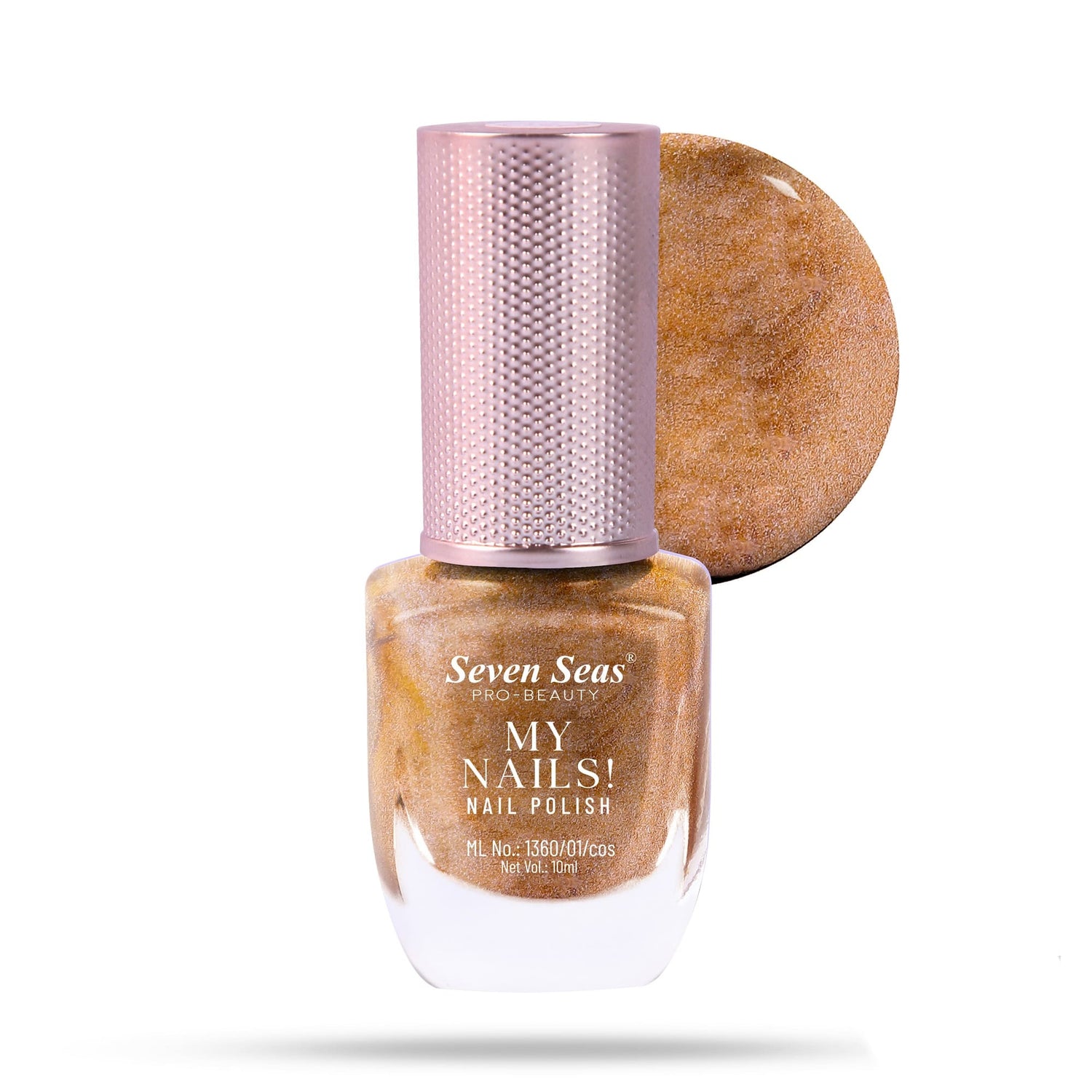 Seven Seas My Nails Nail Polish, High Colour Pay Off, Long Lasting, Quick Drying, Chip Resistant, Non-Staining, 10ml - Seven Seas Cosmetics