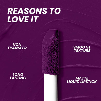 Seven Seas Mocha Lips Matte Liquid Lipstick | Non-Transfer Liquid Lipstick | 12 Hours Long Lasting | Highly Pigmented | Intense Color Payoff | Smudgeproof Liquid Lipstick for Women - Seven Seas Cosmetics