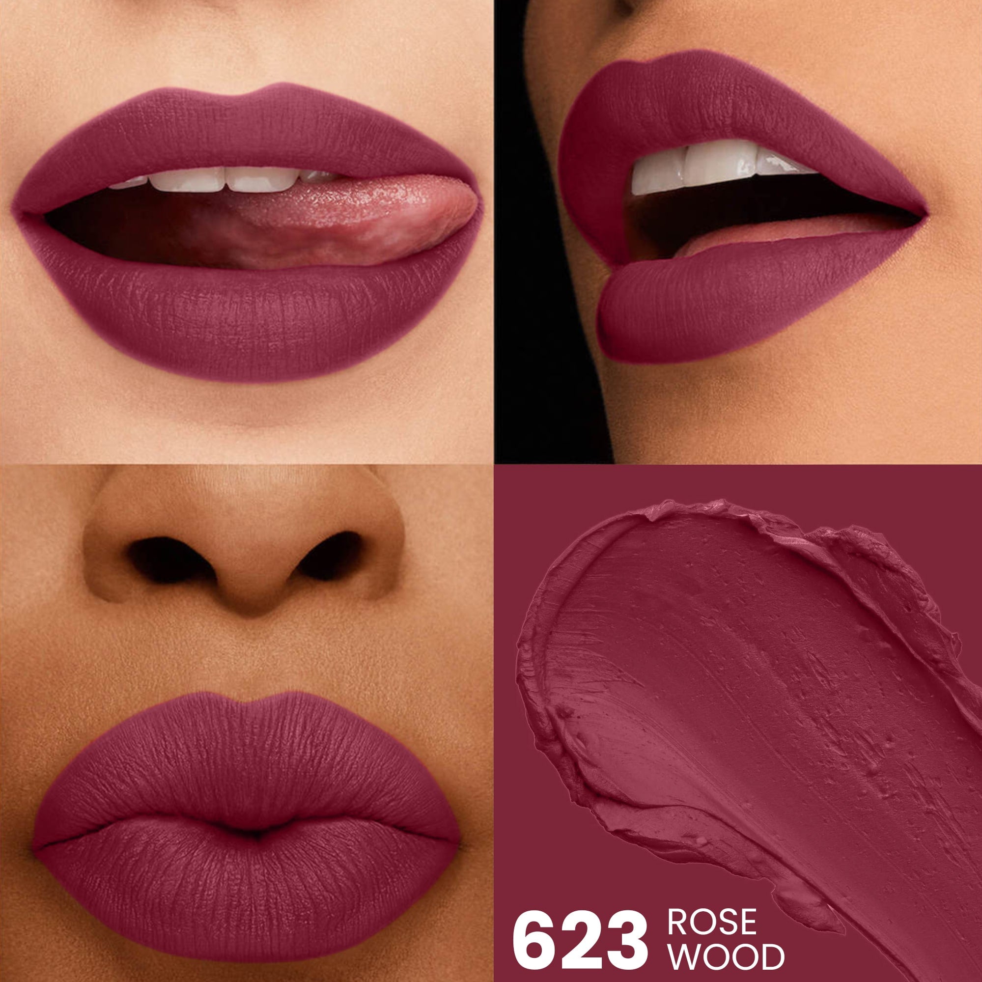 Seven Seas HD Intense Matte Lipstick | Non-Transfer | Lipstick For Women (607-Dark Coffee, 3.5G) - Seven Seas Cosmetics