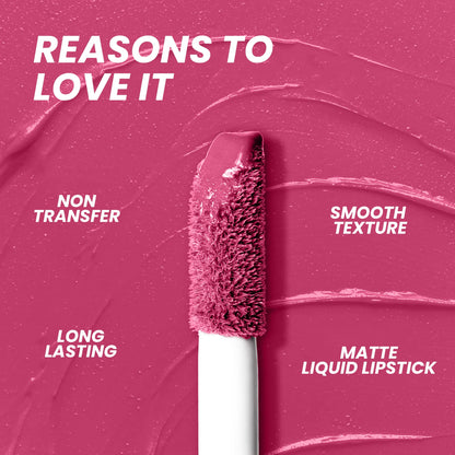 Seven Seas Mocha Lips Matte Liquid Lipstick | Non-Transfer Liquid Lipstick | 12 Hours Long Lasting | Highly Pigmented | Intense Color Payoff | Smudgeproof Liquid Lipstick for Women - Seven Seas Cosmetics