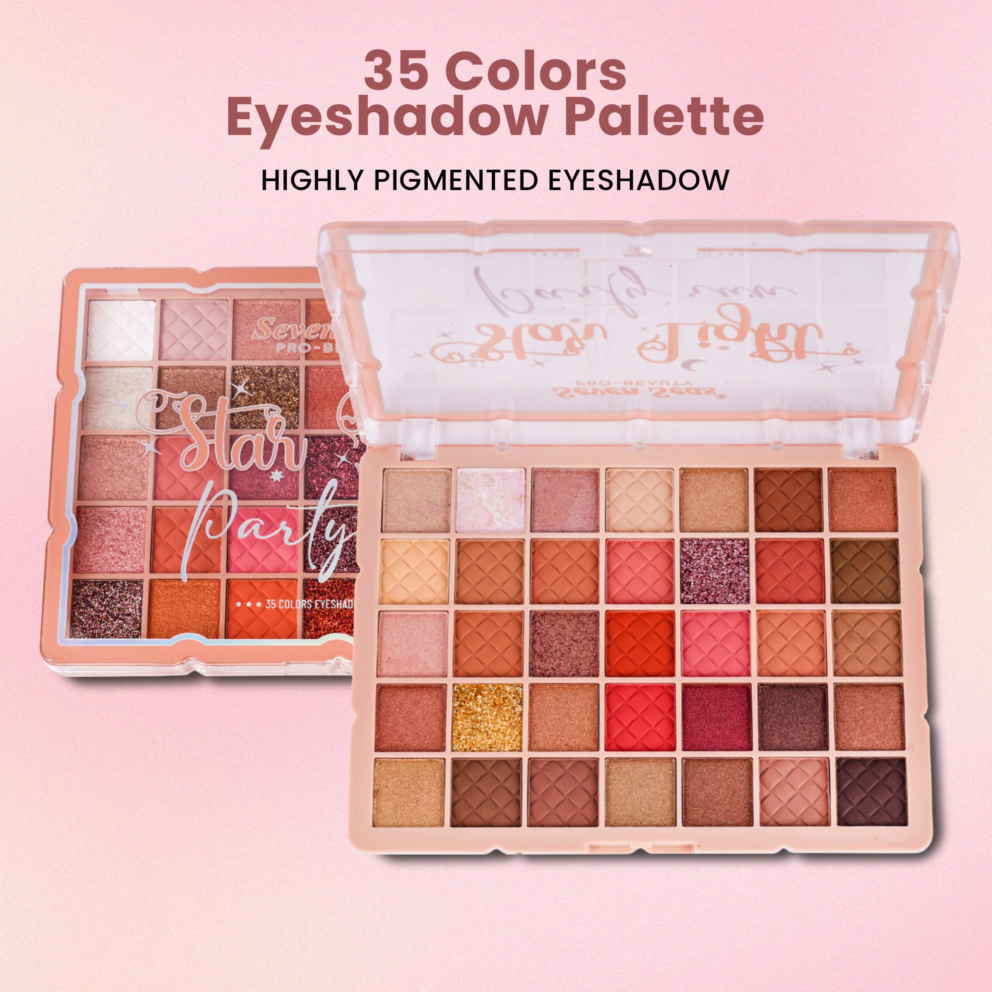 seven seas pro-beauty | star light party eyeshadow | 35 colors eyeshadow palette - Seven Seas Cosmetics