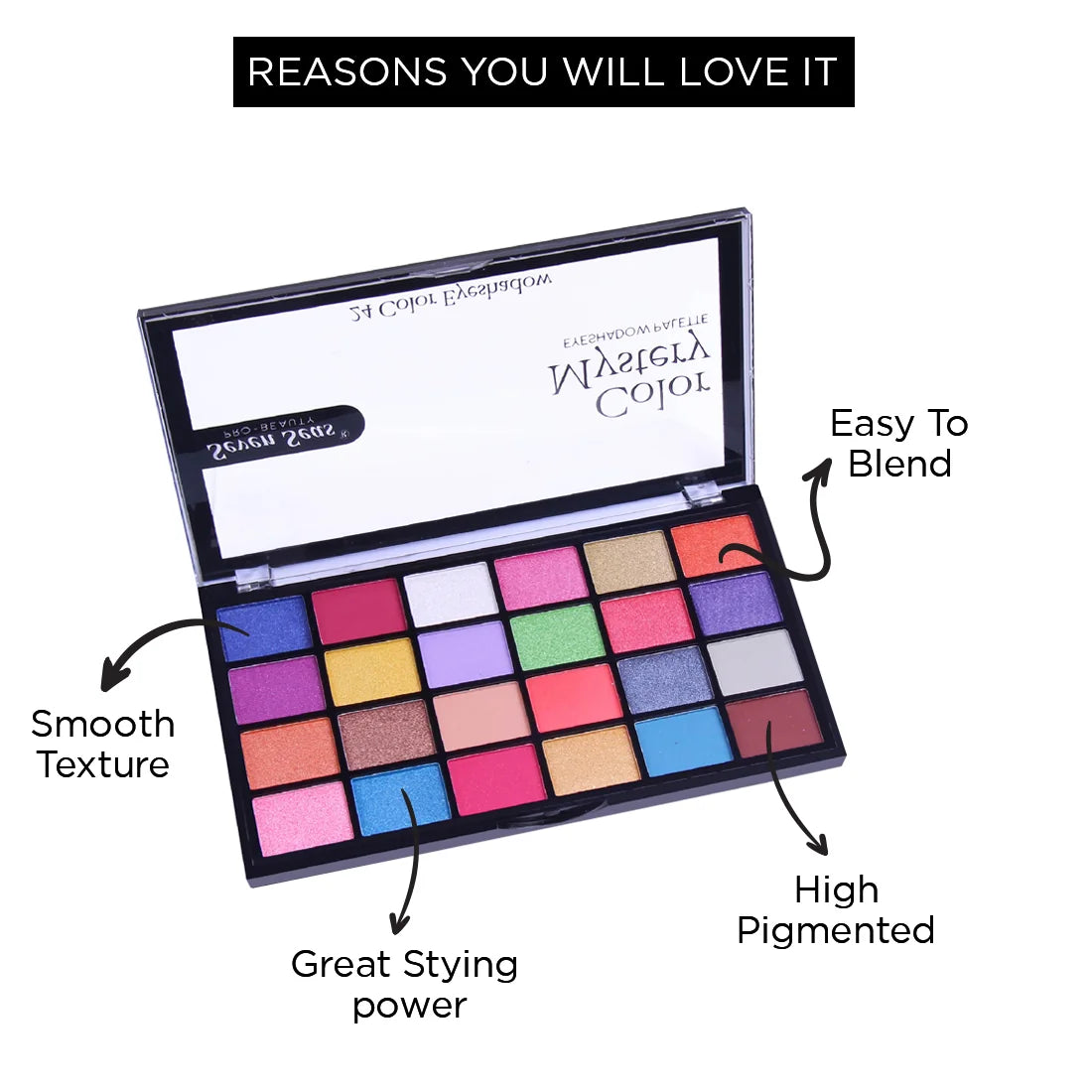 Color Mystery Eyeshadow Palette | Matte, Semi-Matte &amp; Shimmer Shades