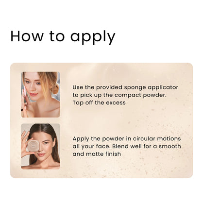 HD Full Coverage Compact Powder - 2-in-1 Oil-Control Compact with Shimmery &amp; Matte Finish