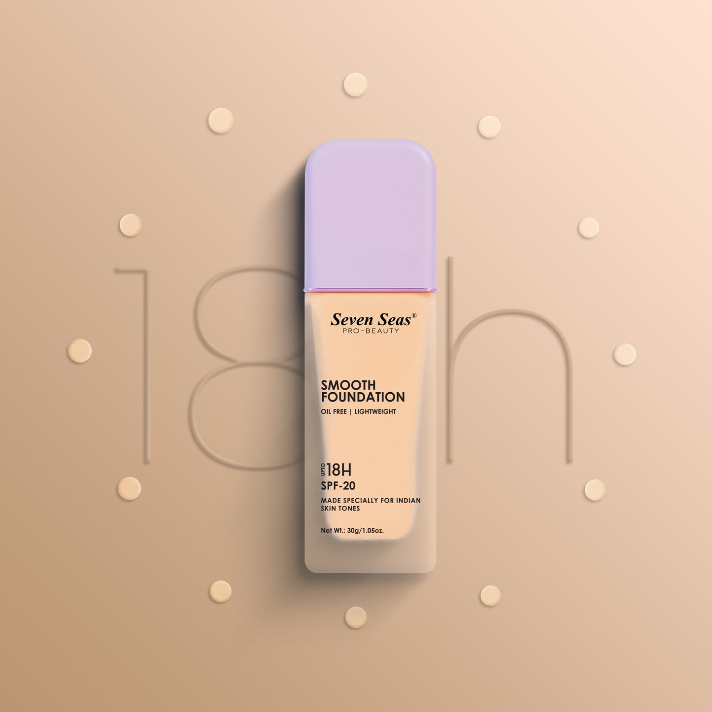 Seven Seas Smooth Foundation | Oil Free | Long lasting and Lightweight | Foundation for Women | SPF-20