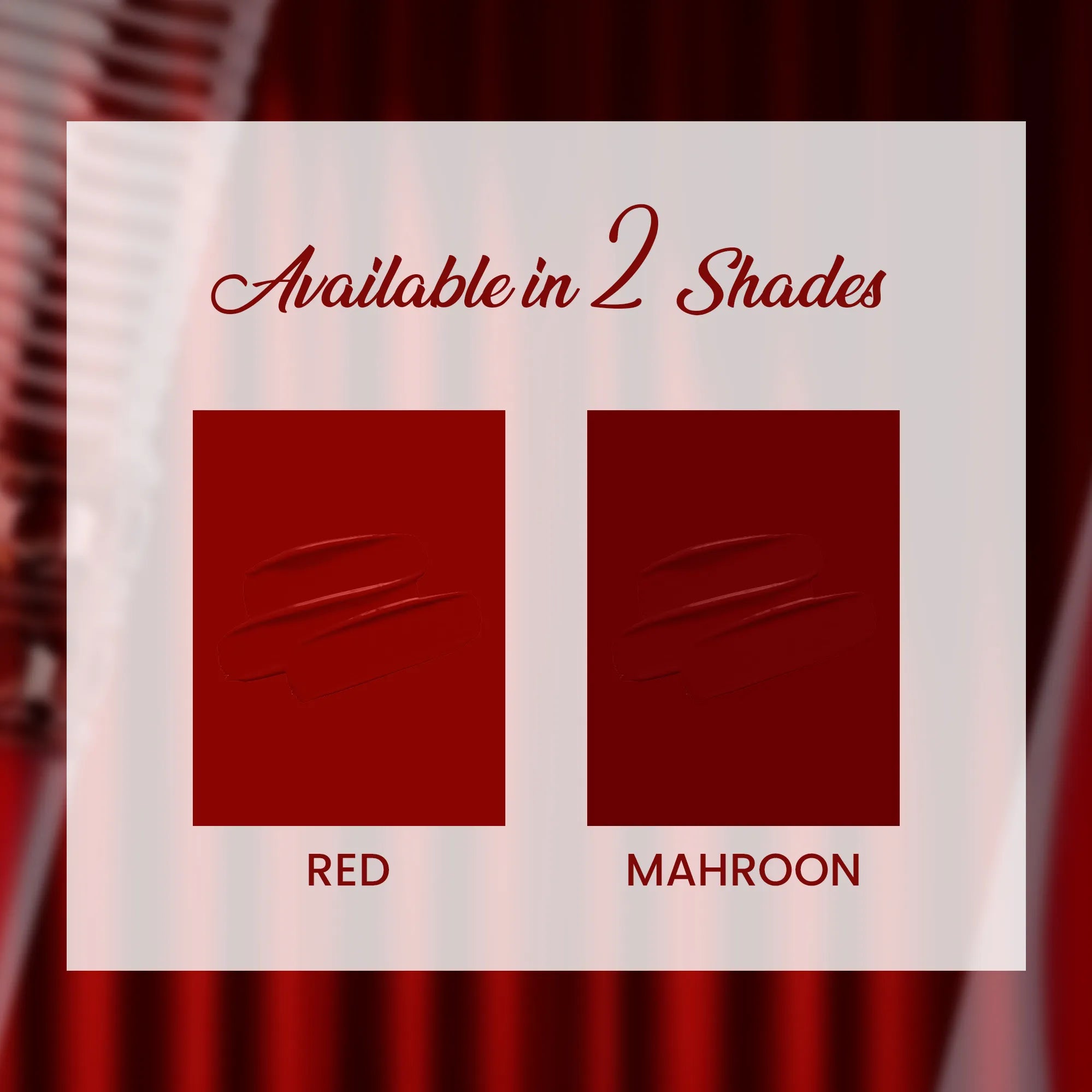 Two color swatches labeled &