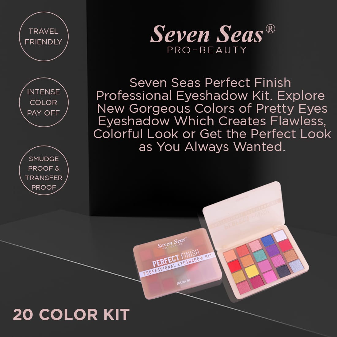 Perfect Finish Professional Eyeshadow Palette - Seven Seas Cosmetics