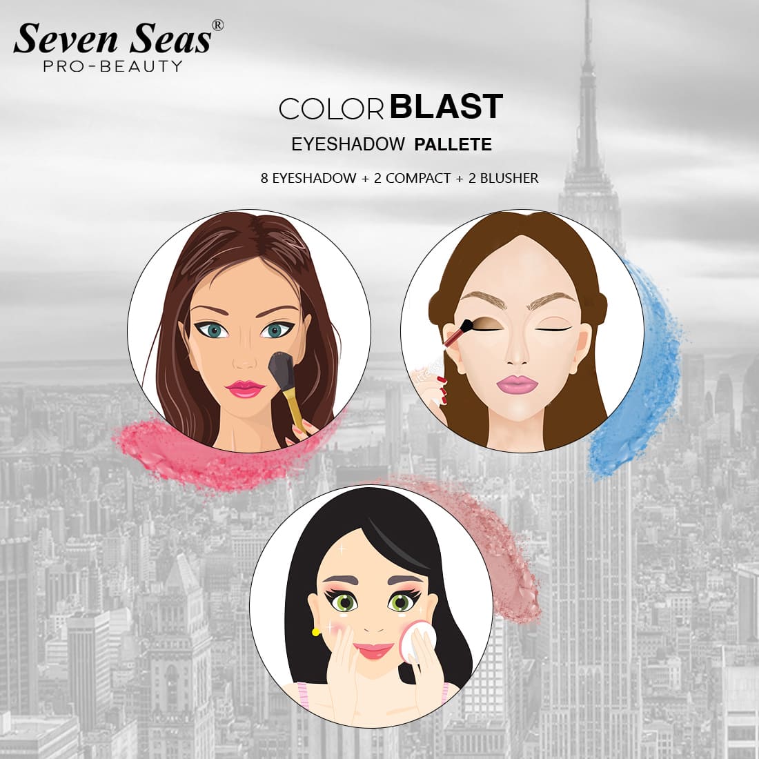 Ultra Smooth Eyeshadow Palette - Seven Seas Cosmetics